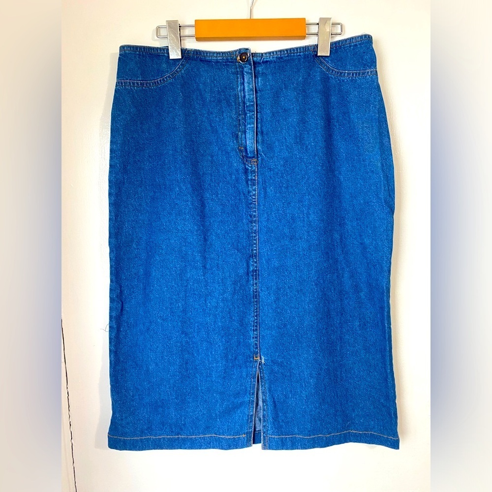 90s MIDI Denim Skirt